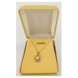 Cultured Pearl Gold? Necklace in Box - 2.39 g