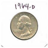 1964-D Washington Silver Quarter