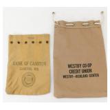 2 Local Vintage Money Bags