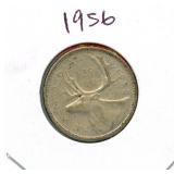 1956 Canadian Silver Quarter