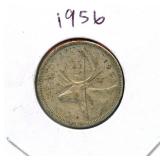 1956 Canadian Silver Quarter