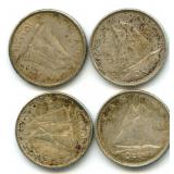 (4) Canadian Silver Dimes