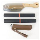 4 New Knives, 1 Cleaver, 2 Folding Knife, (3)