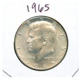 1965 Kennedy Silver Half Dollar - 40% Silver