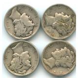 (4) Mercury Silver Dimes