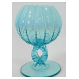 * Northwood Glass Flower Float - Blue Opalescent