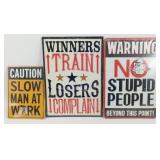 3 Metal Garage / Man Cave Signs