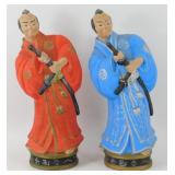 * 2 Ceramic Samurais - 14" Tall