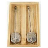2 Sterling Silver Banjos Salt & Pepper Shakers -