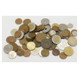 78 Vintage Foreign Coins