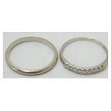 (2) 18k Gold Rings - 3.79 Grams Total, Size 8