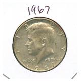 1967 Kennedy Silver Half Dollar - 40% Silver