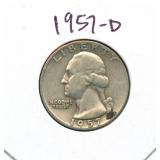 1957-D Washington Silver Quarter