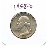 1958-D Washington Silver Quarter