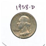 1958-D Washington Silver Quarter