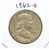 1962-D Franklin Silver Half Dollar