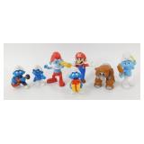 3 Schleich Smurfs with Bonus Mario, Muffit and 2