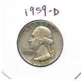 1959-D Washington Silver Quarter