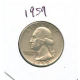 1959 Washington Silver Quarter