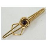 Swank (Ruby, Gold?) Tie Bar - 10.47 g
