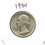1951 Washington Silver Quarter