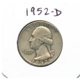 1952-D Washington Silver Quarter