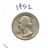1952 Washington Silver Quarter