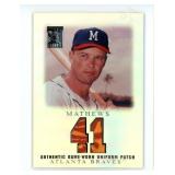 2001 Topps Tribute Patch Eddie Mathews Authentic