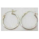 Sterling Silver Hoop Earrings - 3/4"