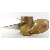 Vintage 3-Blade Brass 9" Boat Propeller - Used.