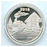 1-Ounce .999 Fine Silver Round, 2018 Holiday