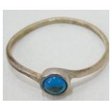 Sterling 925 Turquoise Ring Size 9.25, 1.56g