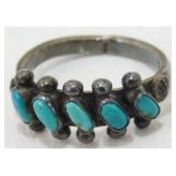 Sterling Turquoise Ring Size 5.25, 2.93g - Been