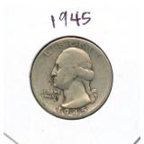 1945 Washington Silver Quarter