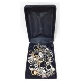 (2) Milor Open Heart Steel Necklaces and Earrings
