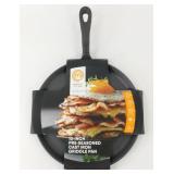 New 10-inch Pre-Seasoned Cast Iron Griddle Pan