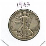 1943 Walking Liberty Silver Half Dollar