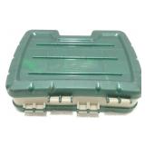 Tackle Box with an Assortment of Topwater Lures,