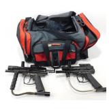 * 2 Spyder Paintball Guns w/ 3 Barrels, Hoppers &