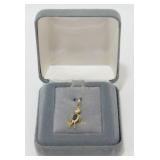 14kt Gold "October" Kid Charm in Box - .83 grams