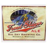 * Metal Trout Slayer Ale Sign - Big Sky Brewing