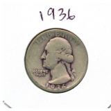 1936 Washington Silver Quarter