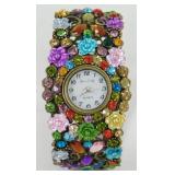 Jessica Carlyle Gemstone Cuff Watch - Needs