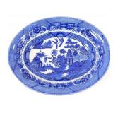 * Blue Willow Oval Platter - Made in Japan