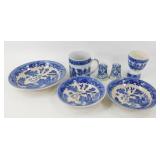 * Group of Blue Willow Serving Dishes - Salt &