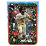 2024 Topps Holiday Jackson Chourio Rookie Card