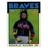 2021 Topps Chrome 1986 Ronald Acuna Jr. Card