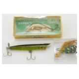 Vintage Brooks Fish Lure-Bait in Box plus 3 Other