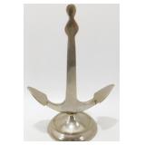 Vintage Steel Nautical Ship Anchor on Base -