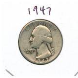 1947 Washington Silver Quarter